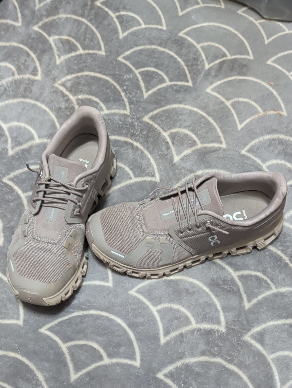 On Running Taupe Mesh Slip-On Sneakers